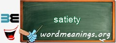 WordMeaning blackboard for satiety